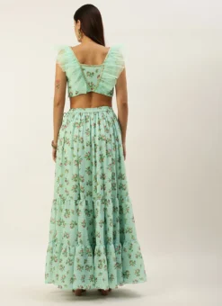 Skirt From Sea Green Digital Printed Co Ords Set After Six Wear -Mahra Clothing Shop Sea Green Digital Printed Co Ords Set IWBS02212582 b