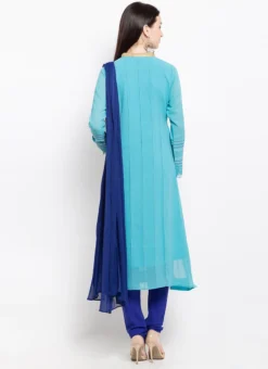 Sky Blue Georgette Anarkali Suit After Six Wear -Mahra Clothing Shop Sky Blue Georgette Anarkali Suit SLMNC1758 b