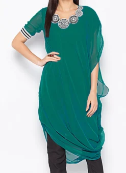 Sky Blue Georgette Embroidered Kurta Straight Pant Set After Six Wear