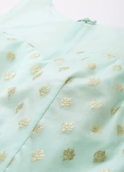 Sky Blue Organza Jacquard Dress Festive Wear -Mahra Clothing Shop Sky Blue Organza Jacquard Dress DRBS02303569 rrc1