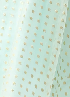 Sky Blue Organza Jacquard Dress Festive Wear -Mahra Clothing Shop Sky Blue Organza Jacquard Dress DRBS02303569 rrc3