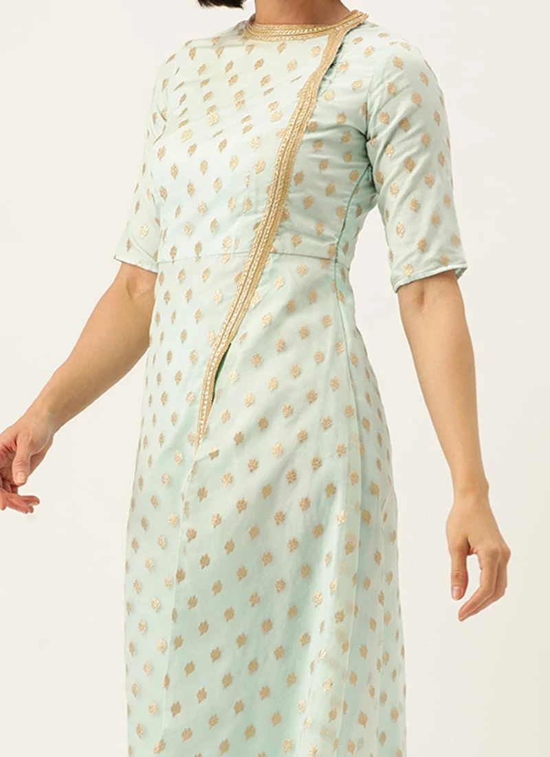 Teen Girls Sky Blue Organza Jacquard Sets N Suits Festive Wear 1 Teen Girls Sky Blue Organza Jacquard Sets N Suits Festive Wear