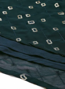 Skirt From Teal Blue Georgette Embroidered Co Ord Set After Six Wear -Mahra Clothing Shop Teal Blue Georgette Embroidered Co ord Set IWBS02305160 rrc4