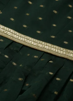 Teal Green Art Silk Cotton Jacquard Dress After Six Wear -Mahra Clothing Shop Teal Green Art Silk Cotton Jacquard Dress DRBS02212464 rrc3