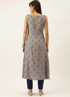 Teen Girls Blue Foil N Skipper Blue Kurta Straight Pant Set After Six Wear -Mahra Clothing Shop Teen Girls Blue Foil N Skipper Blue Kurta Straight Pant Set KSBS02201195 b