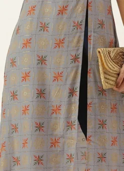 Teen Girls Blue Foil N Skipper Blue Kurta Straight Pant Set After Six Wear -Mahra Clothing Shop Teen Girls Blue Foil N Skipper Blue Kurta Straight Pant Set KSBS02201195 rrc4