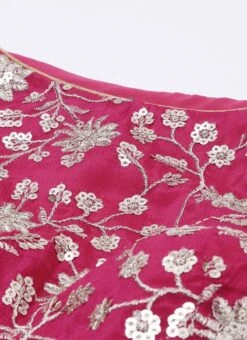 Teen Girls Blue N Pink Embroidered Anarkali Festive Wear -Mahra Clothing Shop Teen Girls Blue N Pink Embroidered Anarkali TGSLBS02102959 rrc1