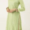 Teen Girls Green Ebroidered Square Neck Sharara Suit Festive Wear