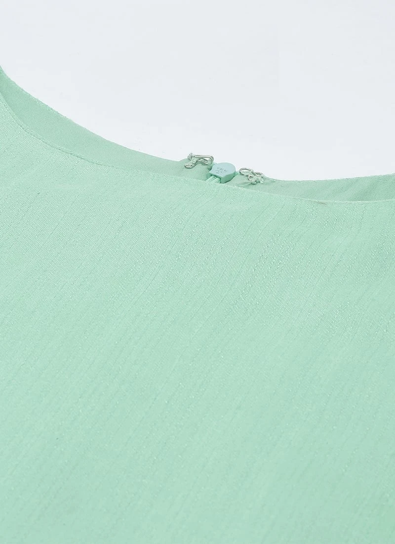 Teen Girls Green Embroidered Jacket Style Wide Leg Pant Set Festive Wear 5 Teen Girls Green Embroidered Jacket Style Wide Leg Pant Set Festive Wear - Image 5