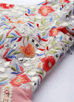 Teen Girls Multicolored Georgette Embroidered Kali Festive Wear -Mahra Clothing Shop Teen Girls Multicolored Georgette Embroidered Kali TGIWBS02104149 rrc1