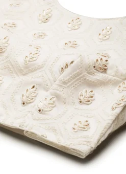 Teen Girls Off White Embroidered N Organza Lehenga Set Festive Wear -Mahra Clothing Shop Teen Girls Off White Embroidered N Organza Lehenga Set TGGHBS02009900 rrc1