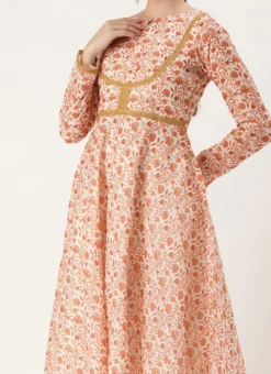 White Art Silk Digital Printed Kruta Set Festive Wear