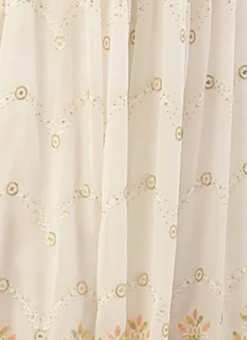 White Embroidered Pleated Style Gown Party Wear -Mahra Clothing Shop White Embroidered Pleated Style Gown IWBS02209734 rrc3