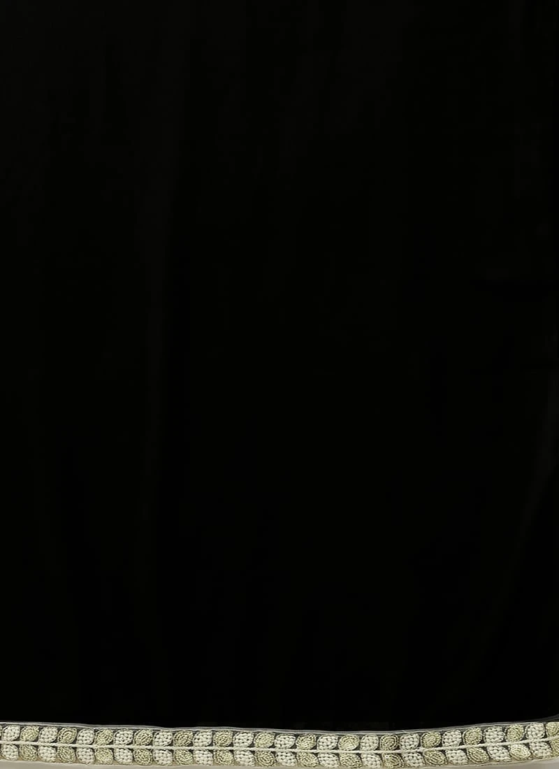 Teen Girls White Foil Print Viscose Black Lehenga Festive Wear 7 Teen Girls White Foil Print Viscose Black Lehenga Festive Wear - Image 7