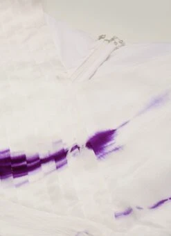 White Georgette Tie N Dye Dress After Six Wear -Mahra Clothing Shop White Georgette Tie N Dye Dress DRBS02210972 rrc1