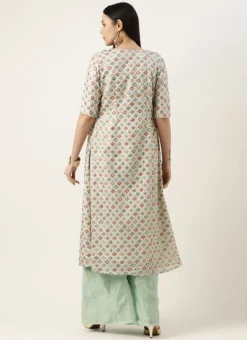 Bottom From White Jacket N Pista Green Embroidered Palazzo Set After Six Wear -Mahra Clothing Shop White Jacket N Pista Green Embroidered Palazzo Set IWBS02211157 b