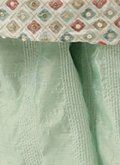 Bottom From White Jacket N Pista Green Embroidered Palazzo Set After Six Wear -Mahra Clothing Shop White Jacket N Pista Green Embroidered Palazzo Set IWBS02211157 rrc4