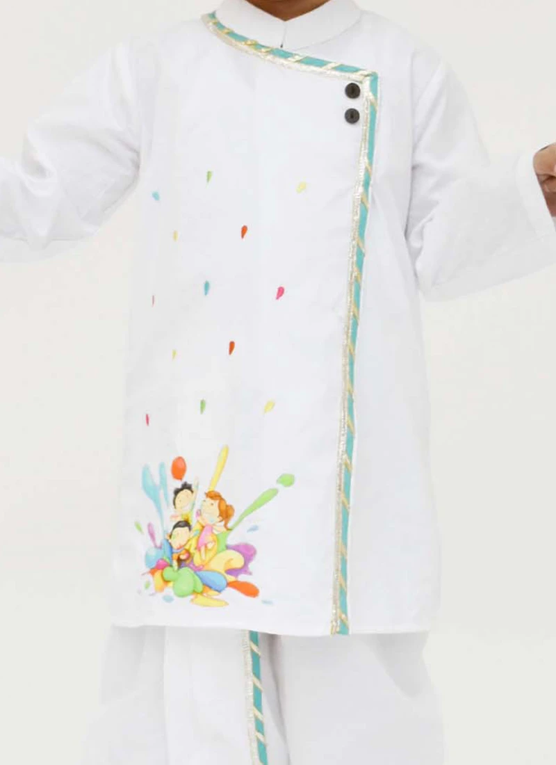 White Kurta And Dhoti 1 White Kurta And Dhoti