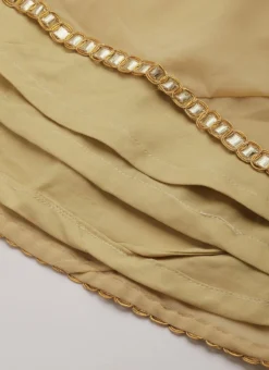 White N Beige Foil Print Layered Gown Wedding Wear -Mahra Clothing Shop White N Beige Foil Print Layered Gown IWBS02205028 rrc3