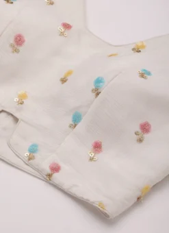 White N Blue Embroidered Lehenga With Potli Bag Festive Wear -Mahra Clothing Shop White N Blue Embroidered Lehenga With Potli Bag GHBS02208476 rrc1