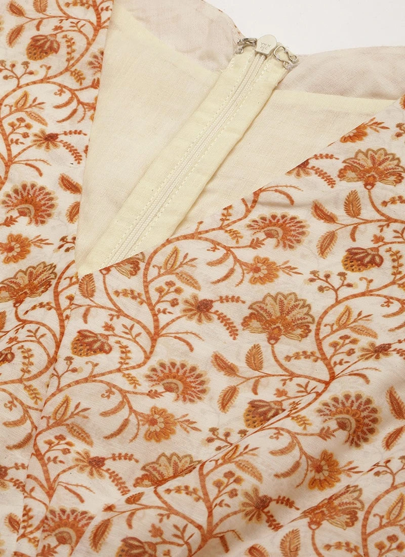 White Printed Art Silk Mini Dress After Six Wear 5 White Printed Art Silk Mini Dress After Six Wear - Image 5