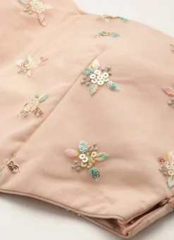 Skirt From White Sequins N Peach Net Tiered Lehenga After Six Wear -Mahra Clothing Shop White Sequins N Peach Net Tiered Lehenga GHBS02212562 rrc1