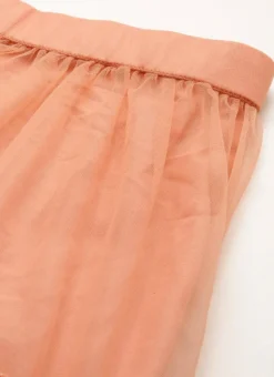 Skirt From White Sequins N Peach Net Tiered Lehenga After Six Wear -Mahra Clothing Shop White Sequins N Peach Net Tiered Lehenga GHBS02212562 rrc2