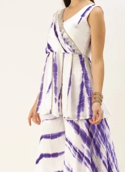 Top From White Tie N Dye Indo Western Co Ords Set After Six Wear