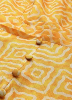 Yellow Digital Print High N Low Style Dress After Six Wear -Mahra Clothing Shop Yellow Digital Print High N Low Style Dress DRBS02306371 rrc1