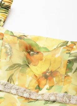 Top From Yellow Digital Printed Organza Suit Set After Six Wear -Mahra Clothing Shop Yellow Digital Printed Organza Suit Set SLBS02212594 rrc1 2