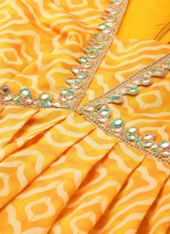 Bottom From Yellow Digital Printed Alia Cut Sharara Suit After Six Wear -Mahra Clothing Shop Yellow Digital Printed Sharara Suit SLBS02306377 rrc1 2