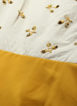 Yellow Embroidered Boat Neckline Gown Festive Wear -Mahra Clothing Shop Yellow Embroidered Boat Neckline Gown IWBS01910299 rrc1