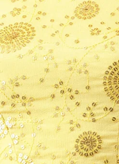 Yellow Embroidered Chinon Blouse Wedding Wear -Mahra Clothing Shop Yellow Embroidered Chinon Blouse BLBS02303843 rrc4