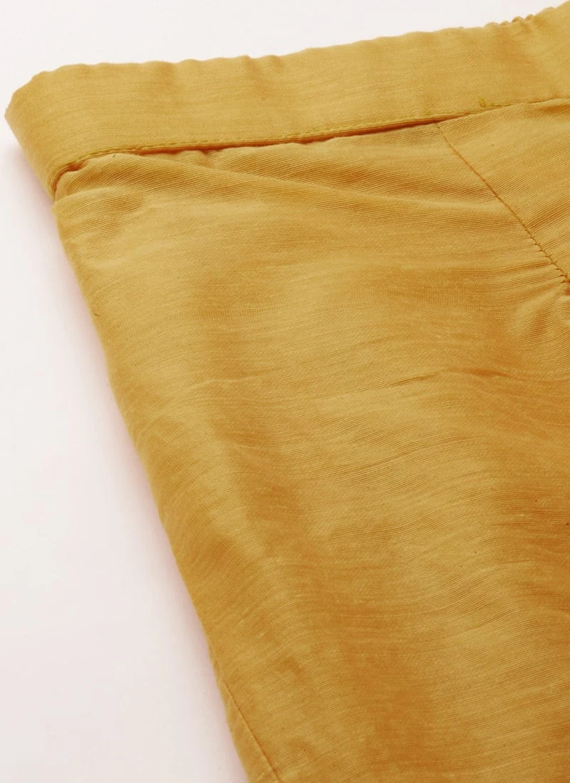 Yellow Embroidered Net Anarkali Set Festive Wear 6 Yellow Embroidered Net Anarkali Set Festive Wear - Image 6