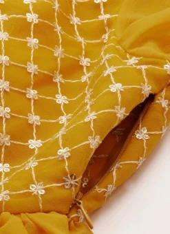 Yellow Embroidered Net Anarkali Set Festive Wear 14 Yellow Embroidered Net Anarkali Set Festive Wear -Mahra Clothing Shop Yellow Embroidered Net Anarkali set SLBS02205084 rrc3