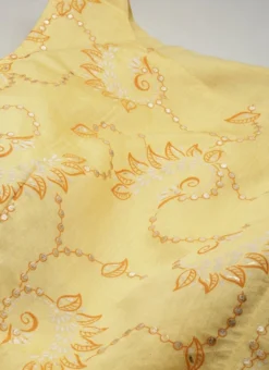 Dupatta From Yellow Foil Printed Cotton Gown After Six Wear -Mahra Clothing Shop Yellow Foil Printed Cotton Gown IWBS02301723 rrc1