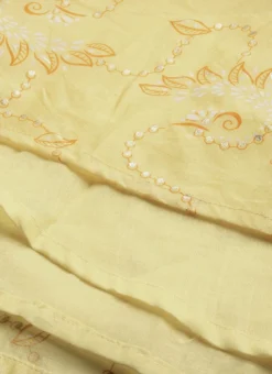 Dupatta From Yellow Foil Printed Cotton Gown After Six Wear -Mahra Clothing Shop Yellow Foil Printed Cotton Gown IWBS02301723 rrc3