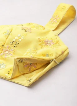 Bottom From Yellow Georgette Embroidered Crop Top N Sharara Set After Six Wear -Mahra Clothing Shop Yellow Georgette Embroidered Crop Top N Sharara Set IWBS02212558 rrc1