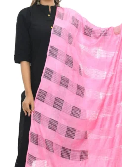 Baby Pink Cotton Dupatta Festive Wear