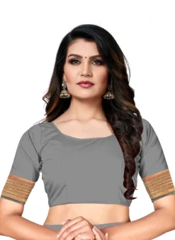 Banarasi Silk Woven Work Grey N Red Color Saree Festive Wear -Mahra Clothing Shop banarasi silk woven work grey n red color saree sasstsktsrk8566a b