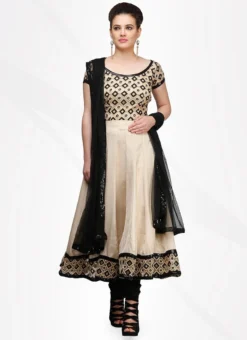 Beige Georgette Designer Anarkali Suit Party Wear -Mahra Clothing Shop beige georgette designer anarkali suit slsifh11014 u