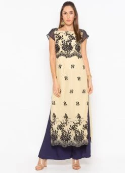 Beige Net Embroidered Kurta Palazzo Set After Six Wear -Mahra Clothing Shop beige net embroidered kurta palazzo set krsmnc1920ks u