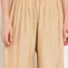 Beige Rayon Palazzo Pant Work Wear