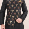 Black Benarasi Brocade Nehru Jacket