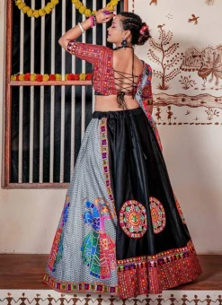 Black Blended Cotton Kutch Work Chaniya Choli Festive Wear -Mahra Clothing Shop black blended cotton kutch work chaniya choli ghsrk174989 b