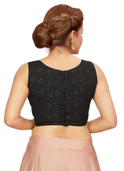 Black Blended Cotton Sequins Blouse After Six Wear 7 Black Blended Cotton Sequins Blouse After Six Wear -Mahra Clothing Shop black blended cotton sequins blouse blmff1825bk b