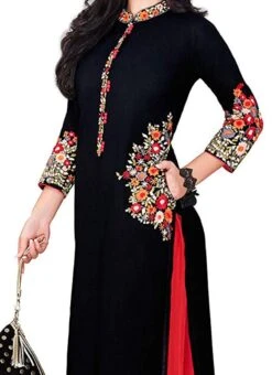 Black Cotton Kurta Palazzo Set After Six Wear