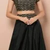 Black Cotton Kurta Skirt Set After Six Wear