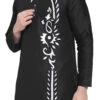 Black Dupion Silk Kurta
