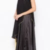 Black Georgette Embroidered Kurta Palazzo Set After Six Wear